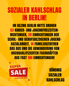 Plakat: #unkürzbar - Der Kahlschlag in Zahlen