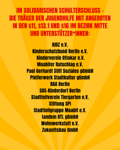 Plakat: Die Unterstützer der #unkürzbar-Kampagne