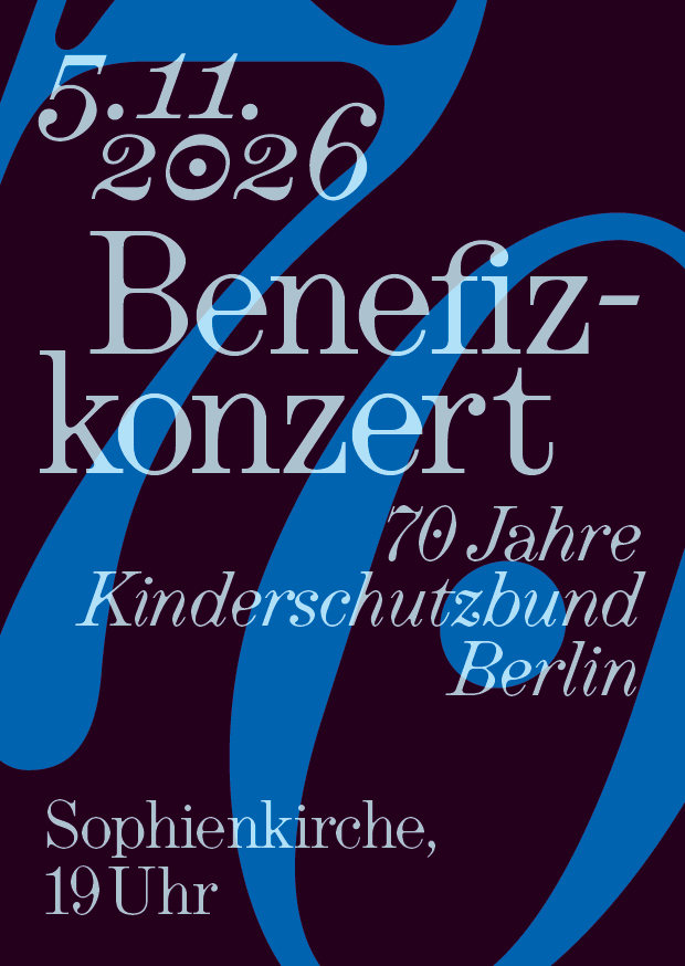 Benefizkonzert für 70 Jahre Kinderschutzbund Berlin